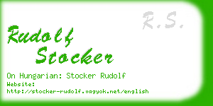 rudolf stocker business card